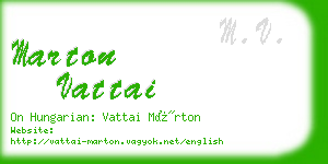 marton vattai business card